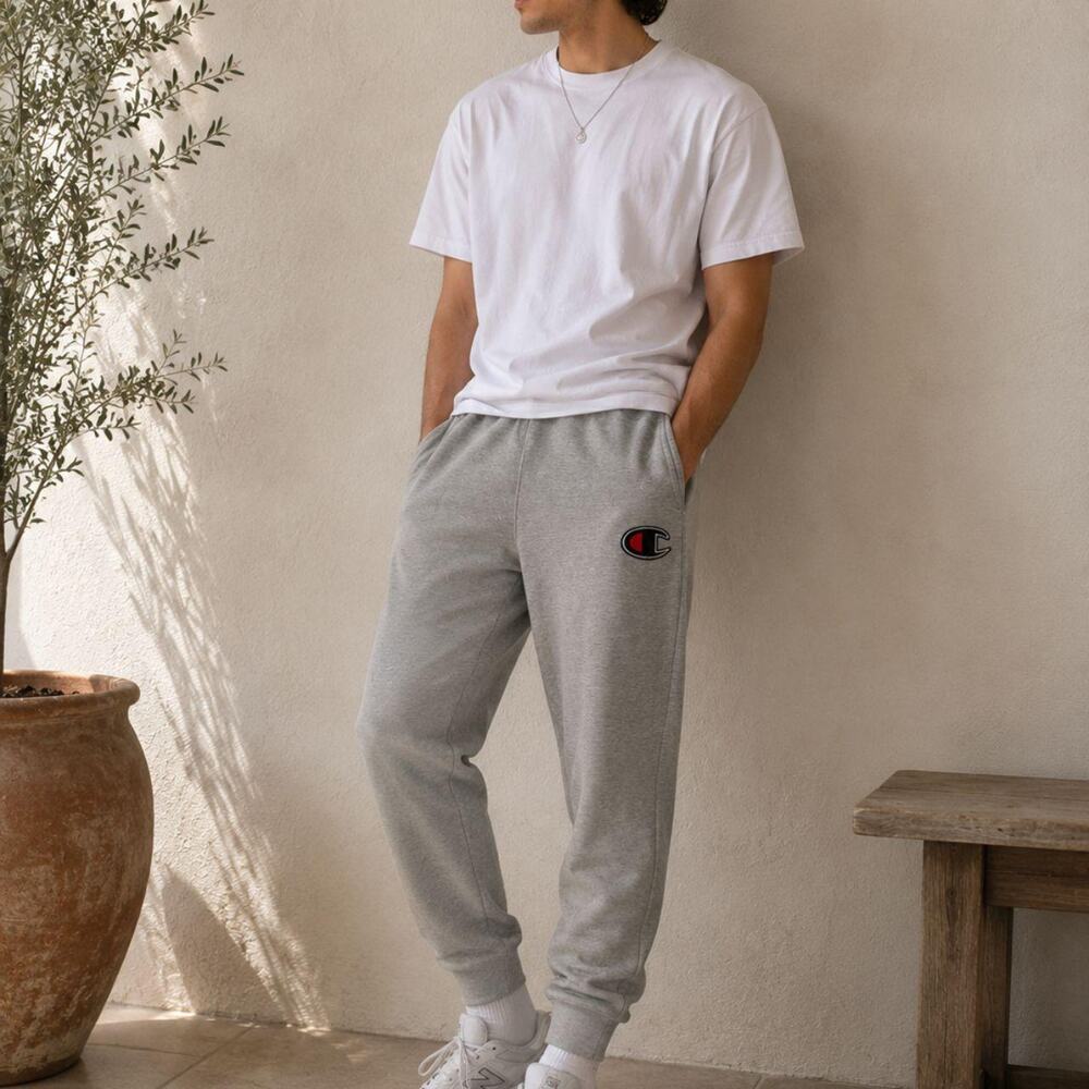 Champion heather grey joggers w